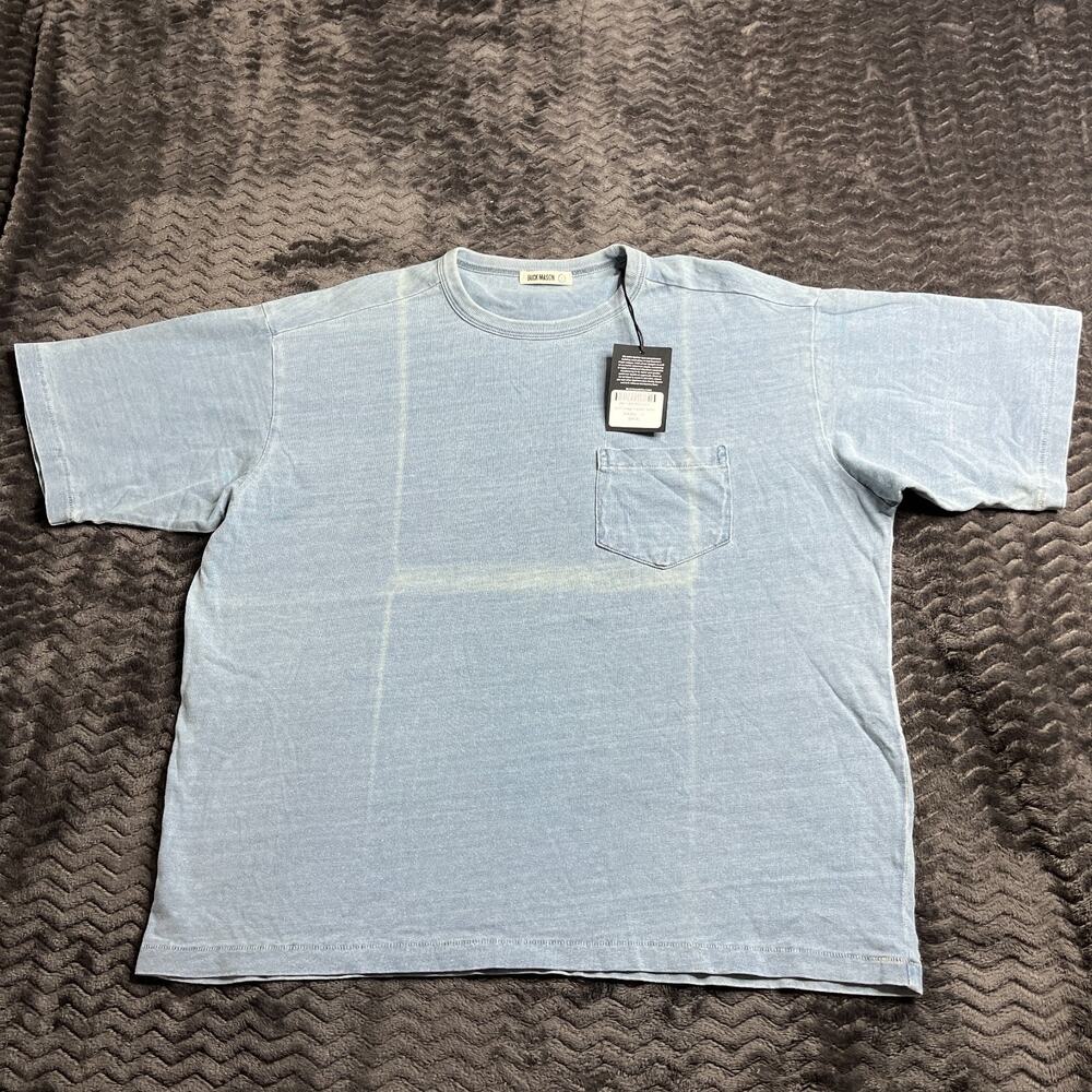 Buck Mason men's L037 Indigo Dipped Yuma 90s Box size Large NWT